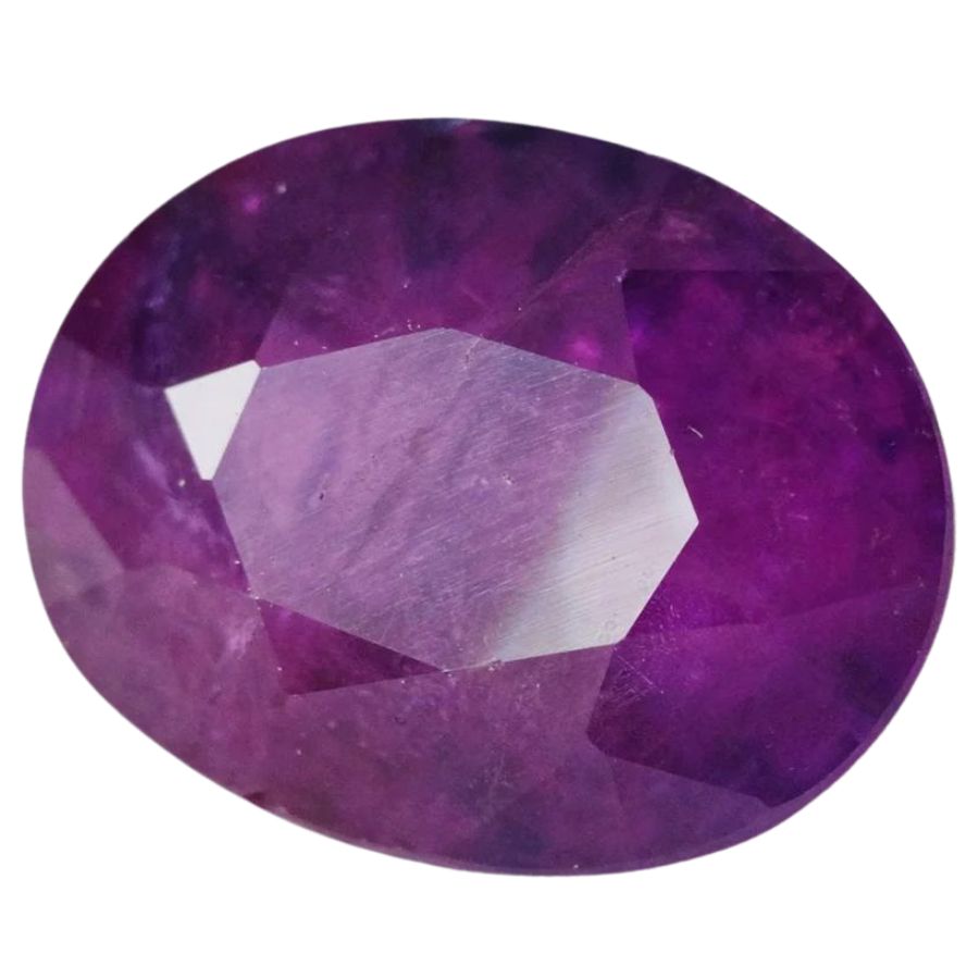 oval cut opaque purple sapphire