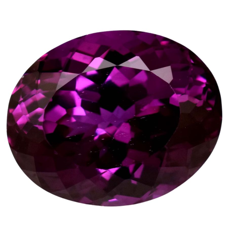 oval cut red-purple sapphire