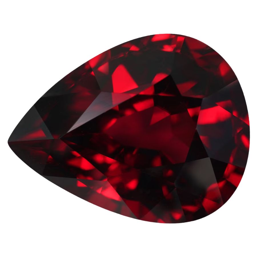 deep red pear cut pyrope garnet