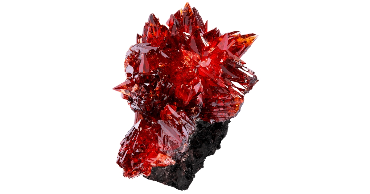 Stunning red rhodochrosite crystal cluster