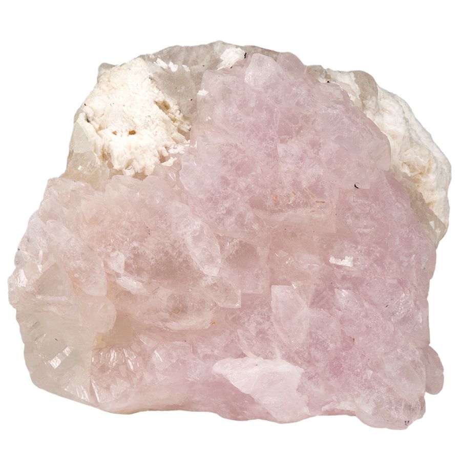 large pale pink rose quartz crystal