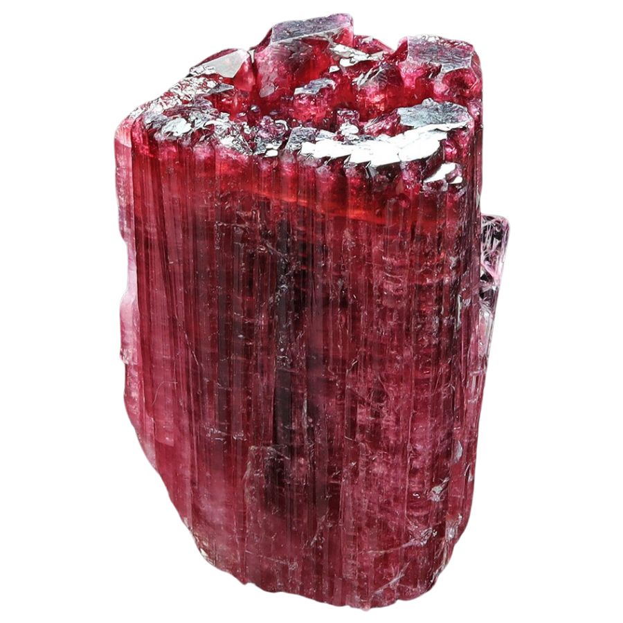 bright red rubellite crystal