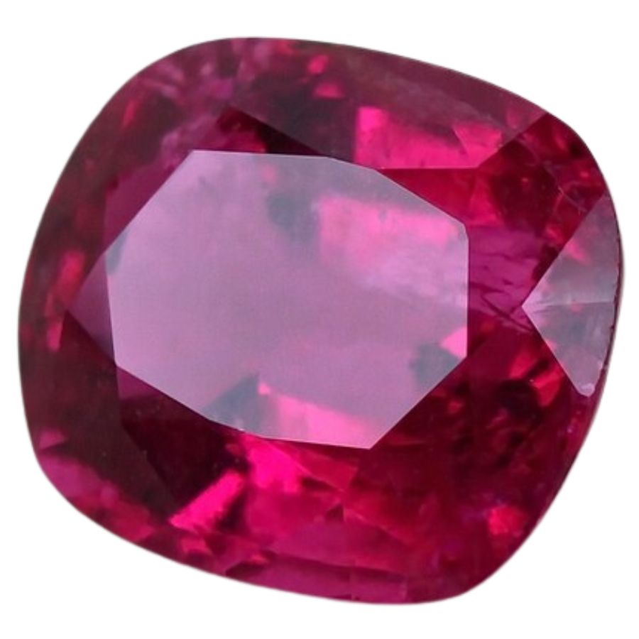 cushion cut red rubellite