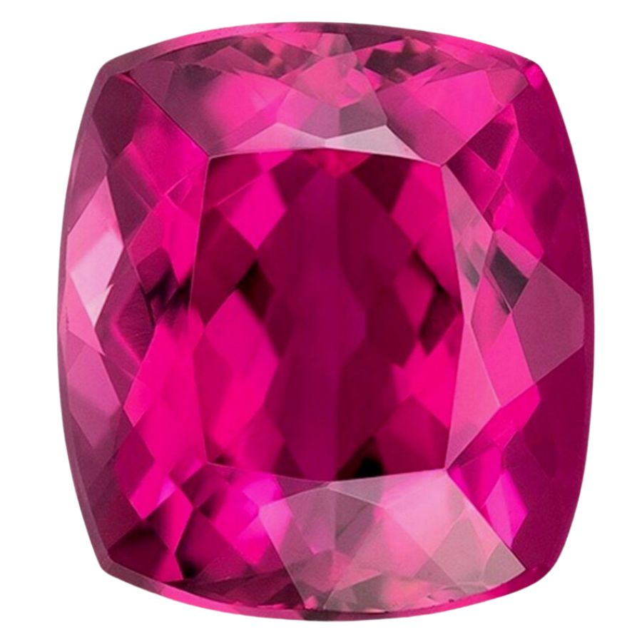 cushion cut pink-red rubellite