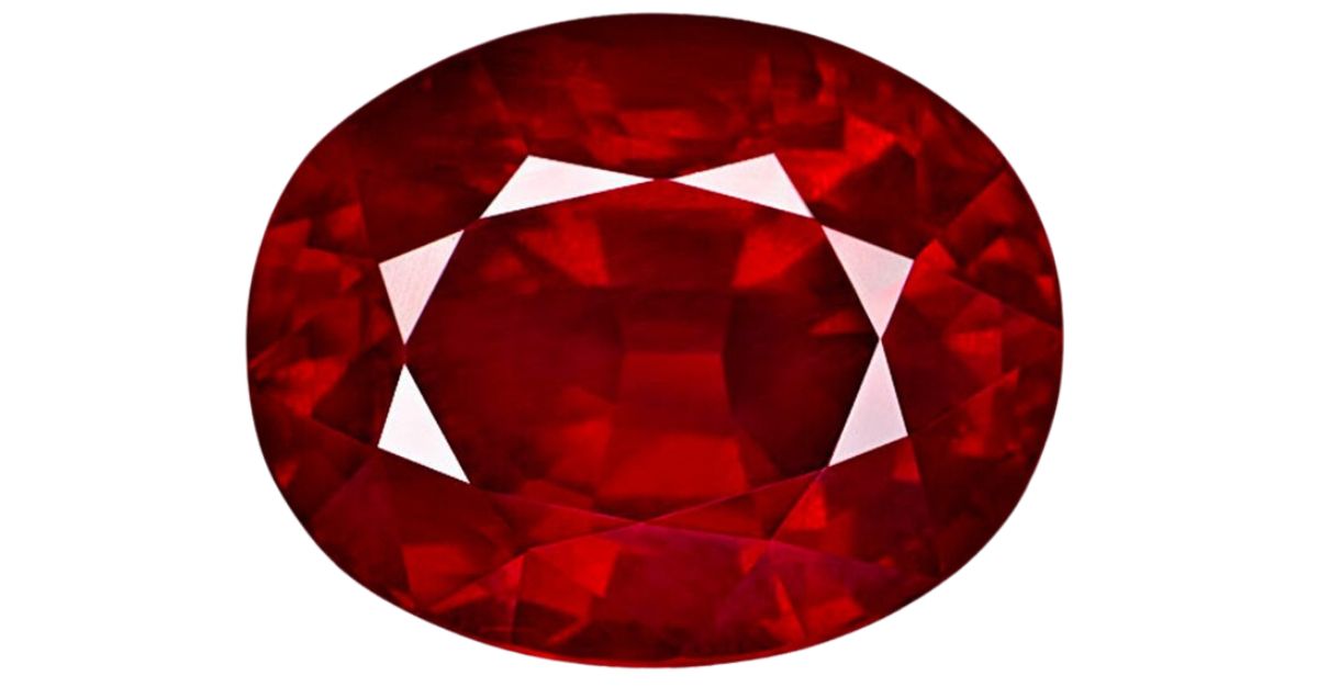 oval cut deep red ruby