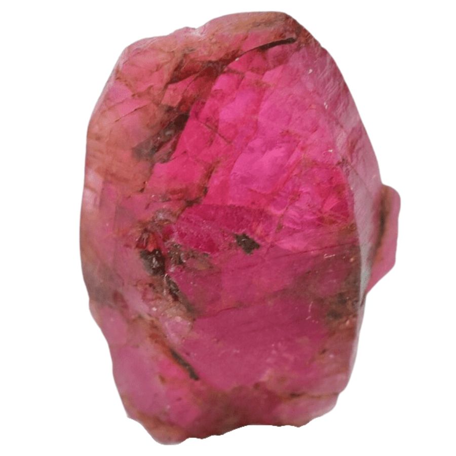 rough red ruby crystal