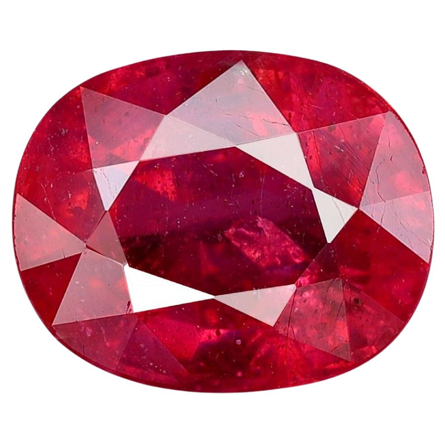oval cut medium red ruby