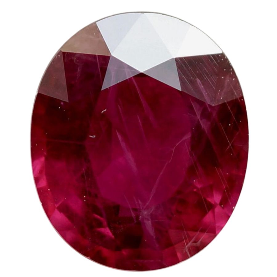 oval cut deep red ruby