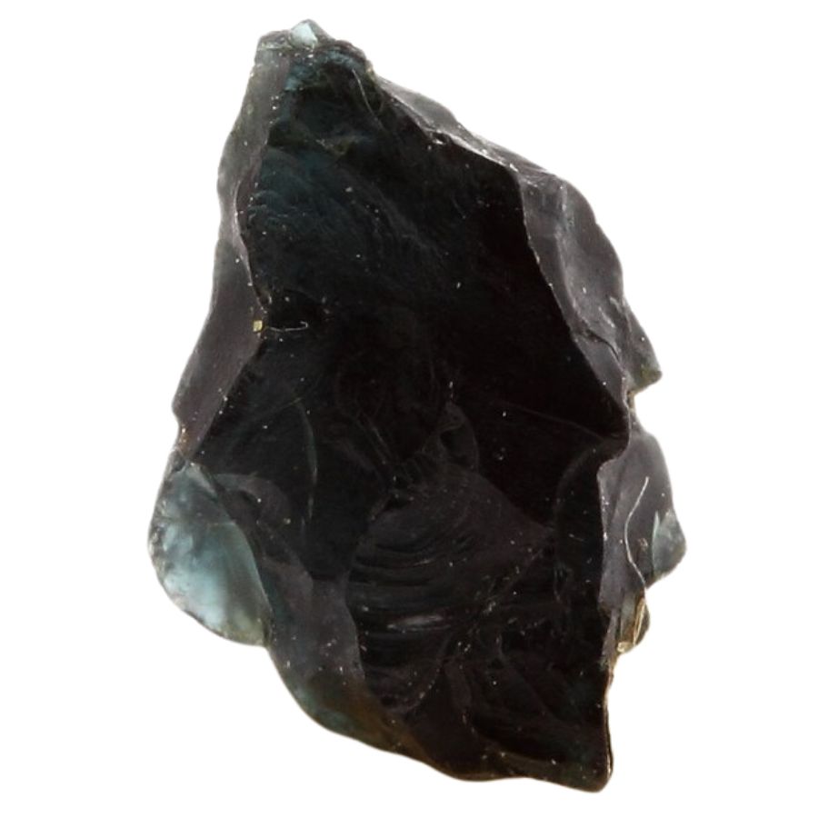rough black serendibite crystal