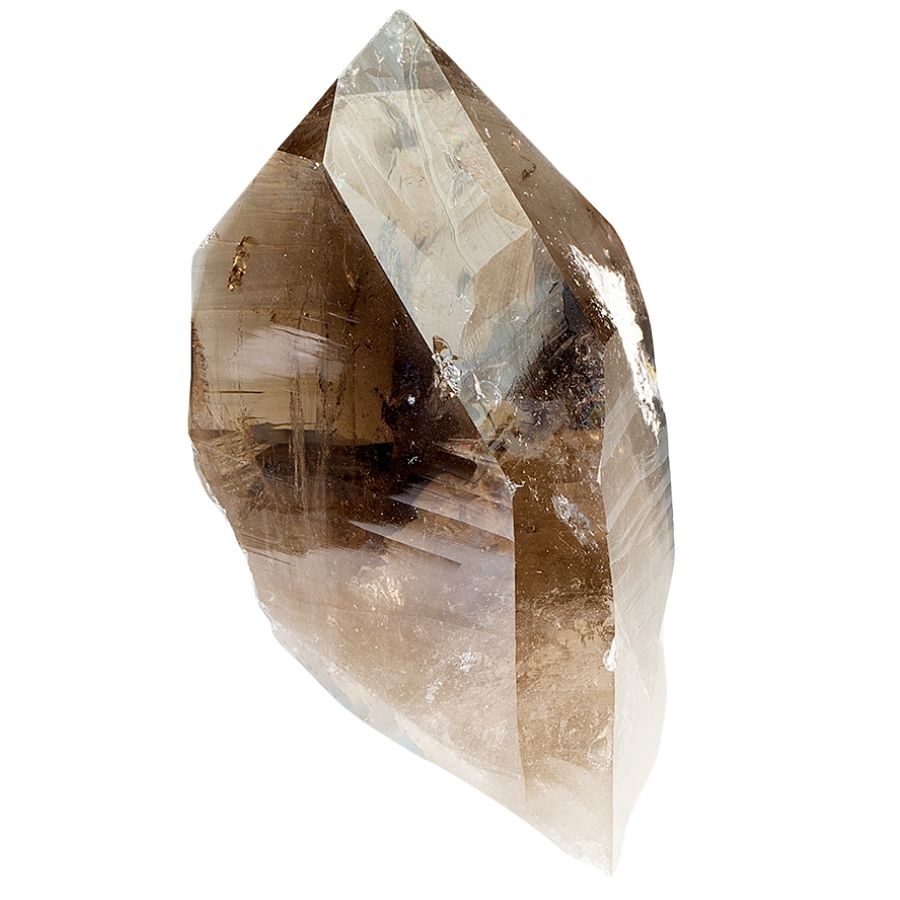 brownish smoky quartz crystal
