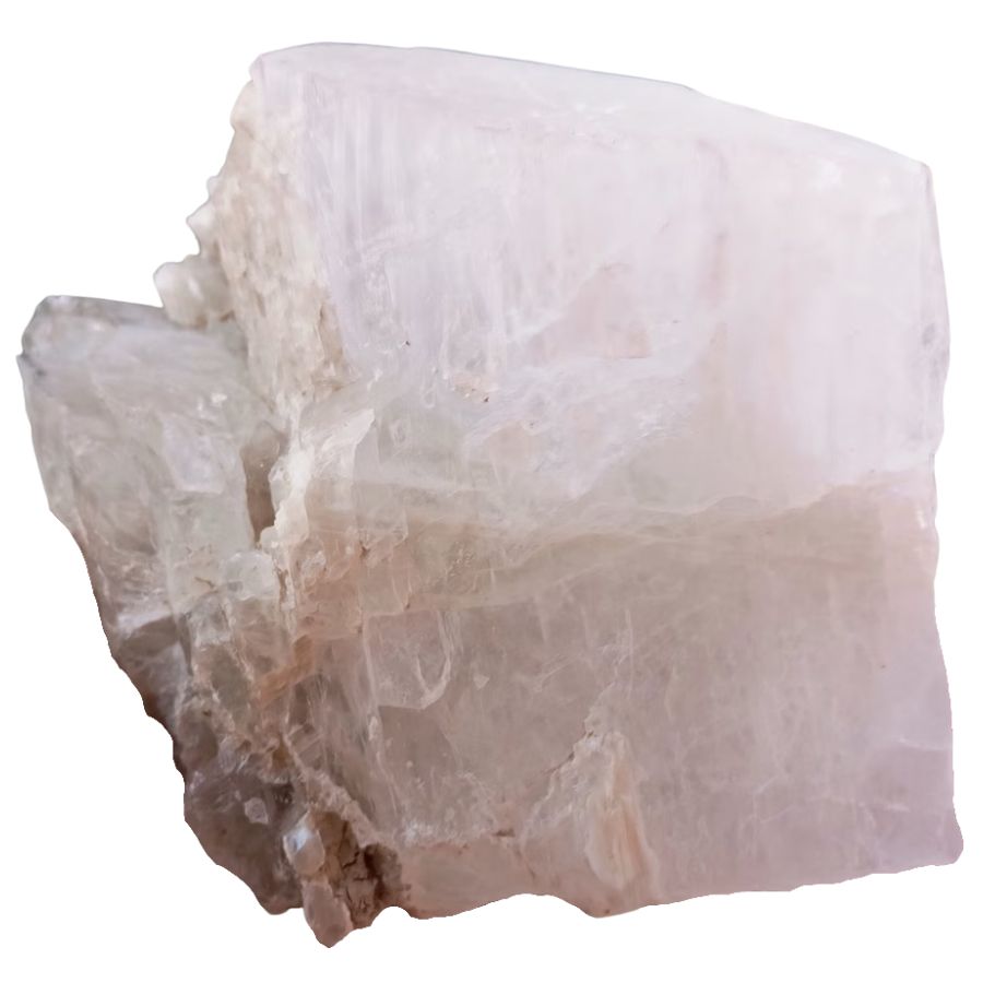 rough white ulexite crystal