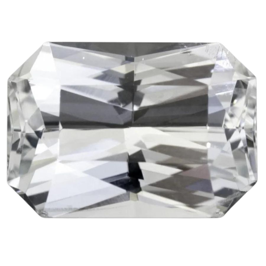 faceted white sapphire