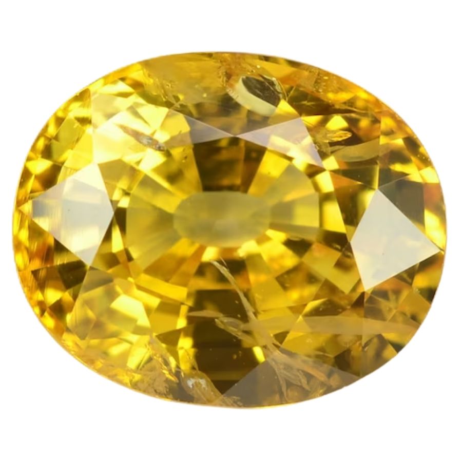 oval cut yellow sapphire
