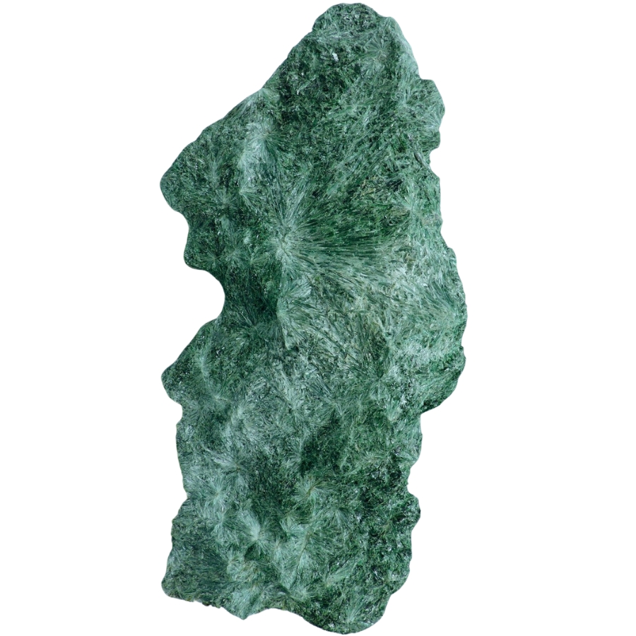 Raw green actinolite specimen from Austria