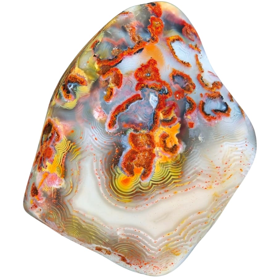 A tumbled Lake Superior agate found on the shores of the Mississippi River
