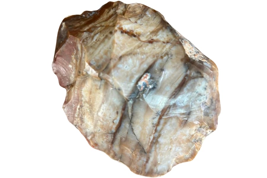 A raw piece of Alibates flint from the Alibates Flint Quarries National Monument