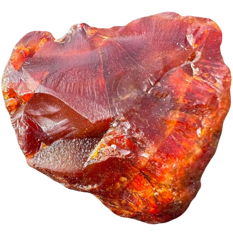 A gorgeous raw red carnelian