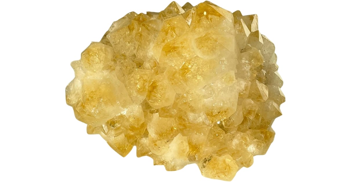 A stunning yellow citrine cluster from Brazil