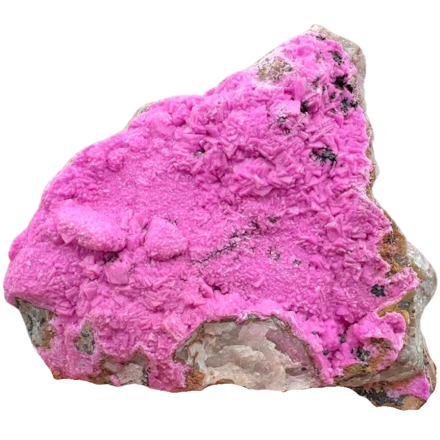 Fascinating bright pink cobaltocalcite specimen