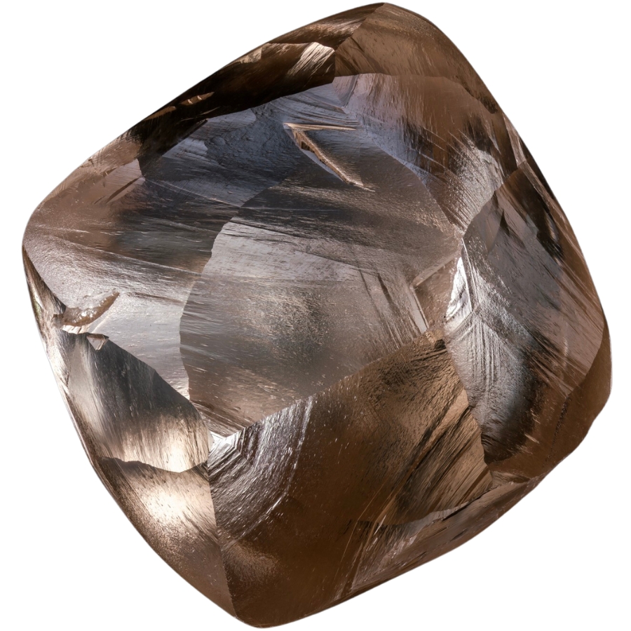 A raw brown diamond specimen from middle Africa