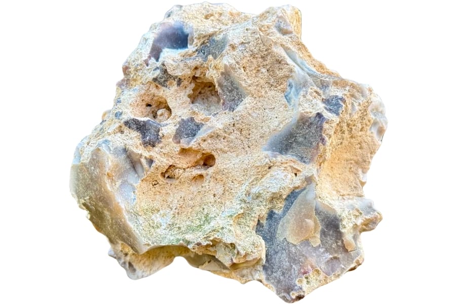 A spiky piece of raw flint specimen