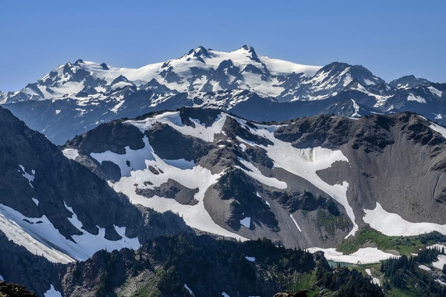 Breathtaking snowy ranges of Mount Olympus