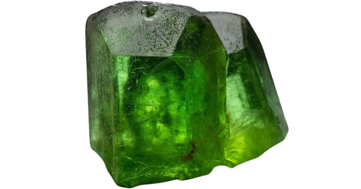 Pakistani peridot crystals with amazing green hues