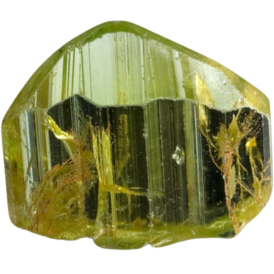 A raw, light lime peridot from St. John's Island, Red Sea