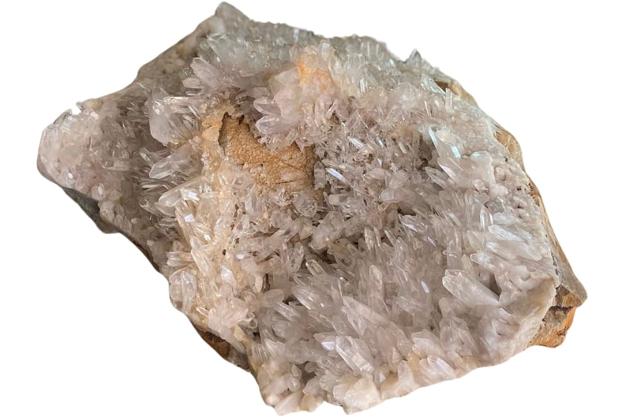 A 600-kilogram cluster of rock crystals