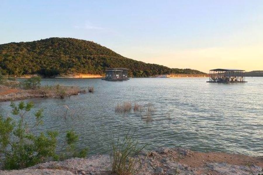 A serene view of Sandy Creek and its surrounding landscapes