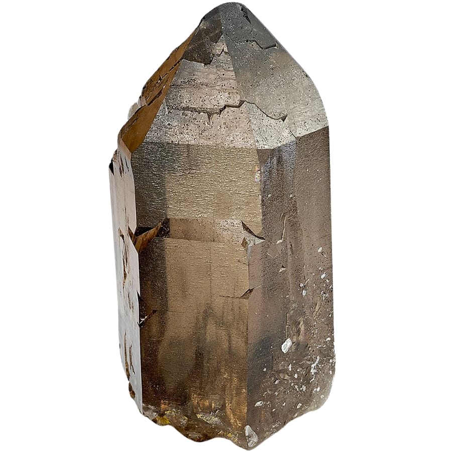 A single detached crystal of smoky quartz
