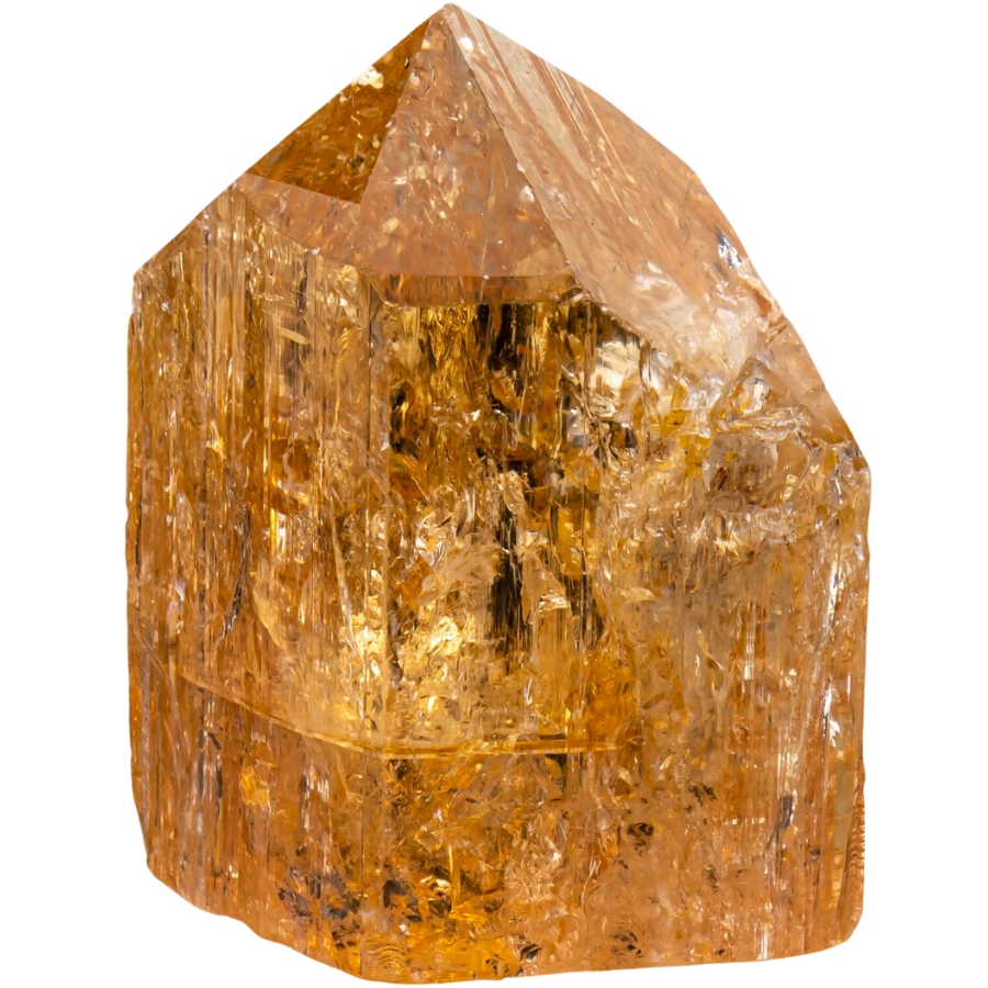 A raw orange Imperial topaz crystal