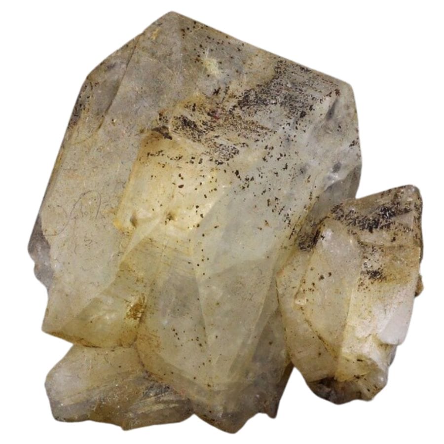 rough white adularia crystals