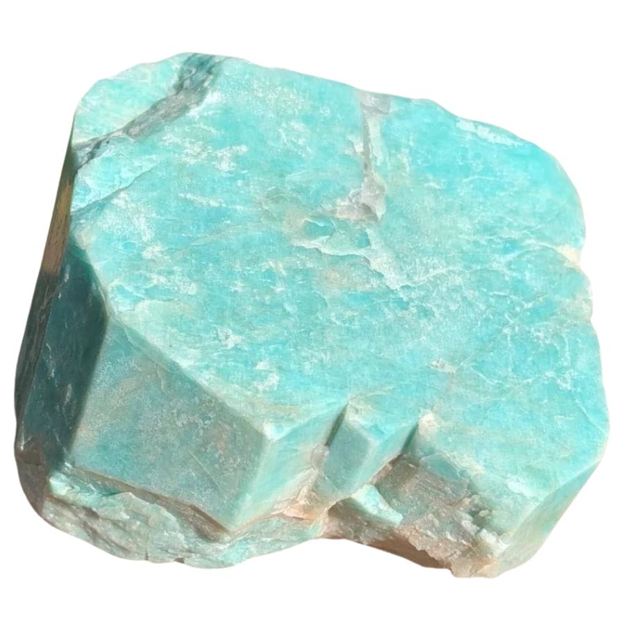 pale blue-green amazonite crystal