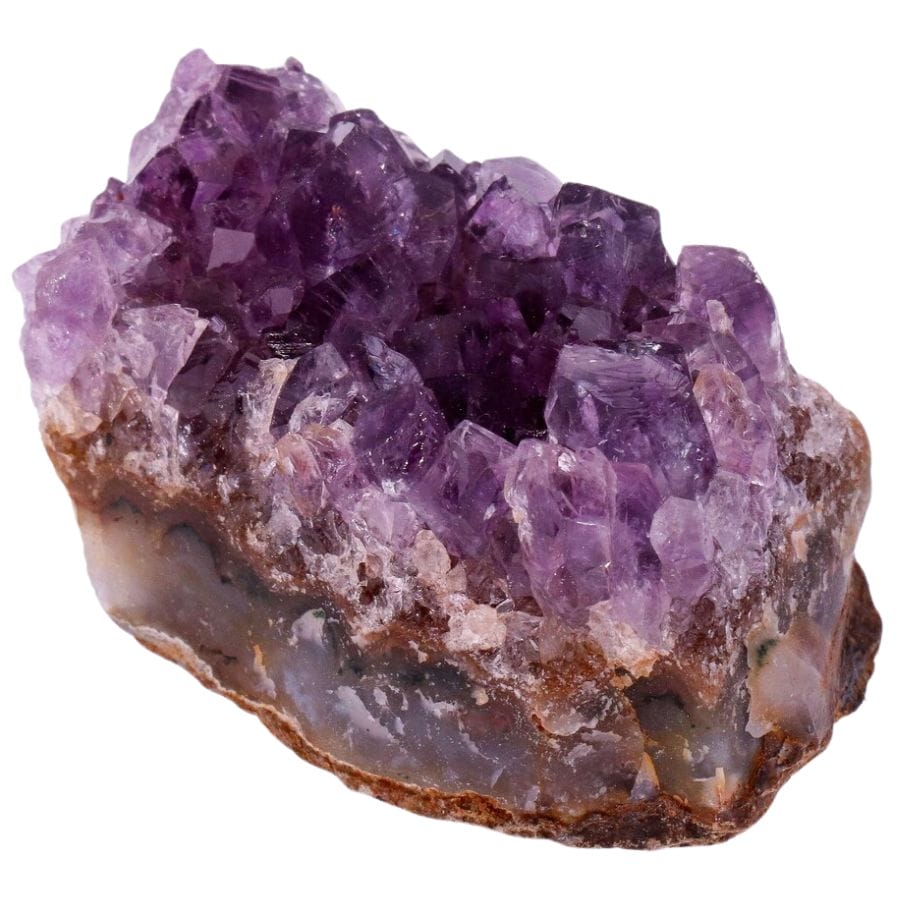 rough purple amethyst crystals