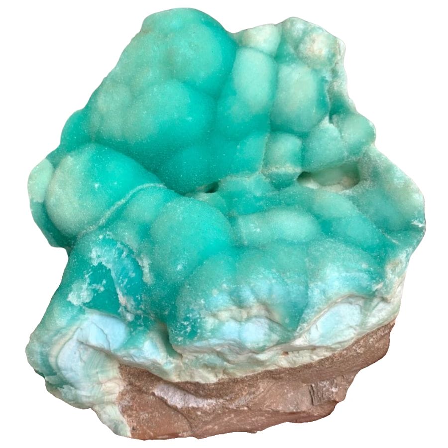 seafoam-blue botryoidal aragonite crystal