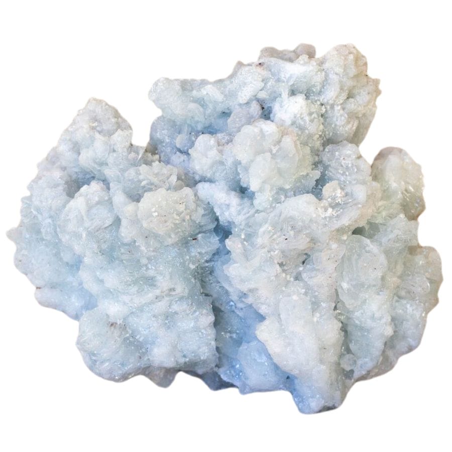 pale blue aragonite crystal