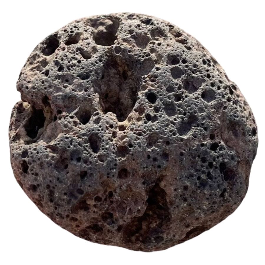 round gray basalt rock