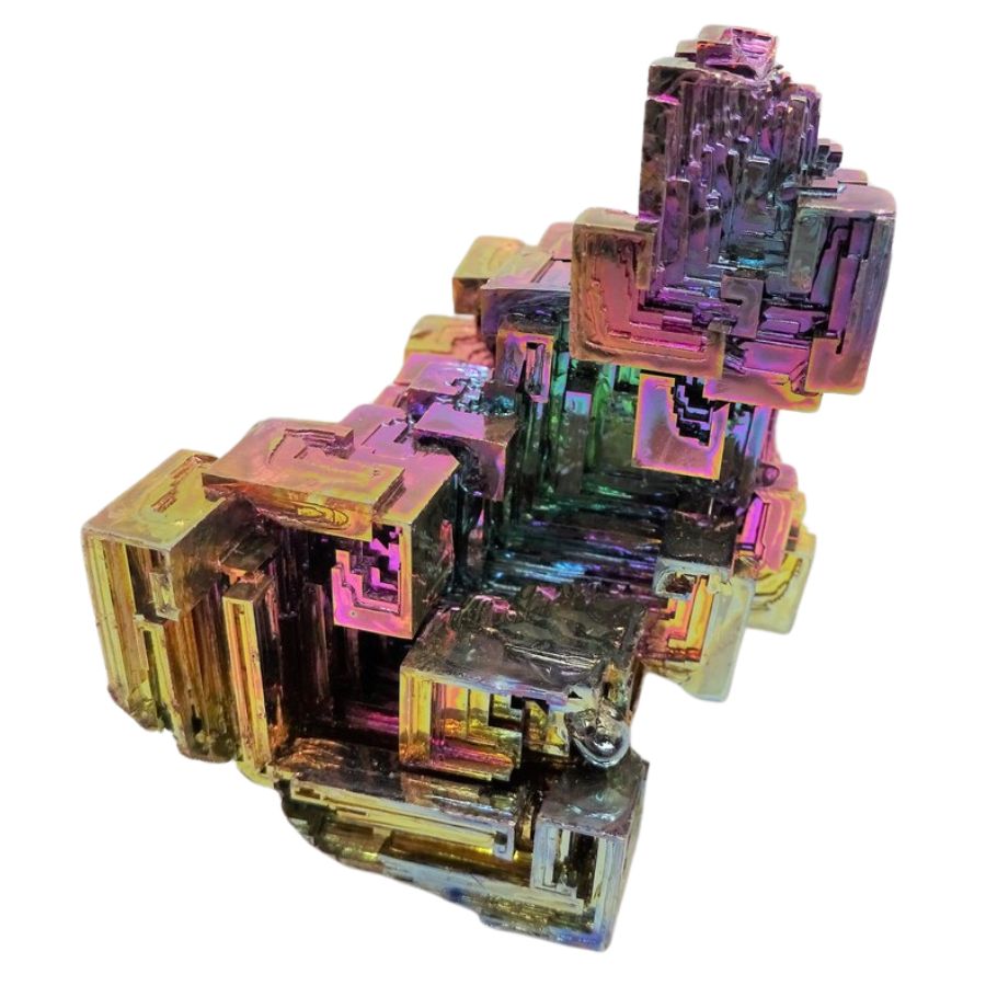 iridescent bismuth crystal