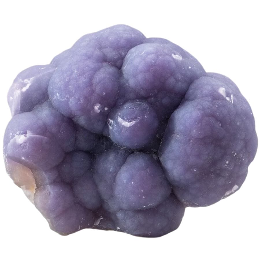 rough purple botryoidal fluorite crystal