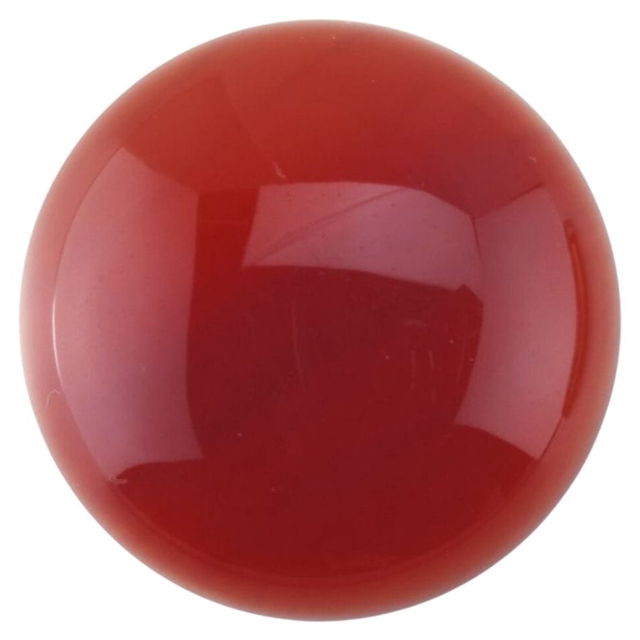 bright red carnelian cabochon