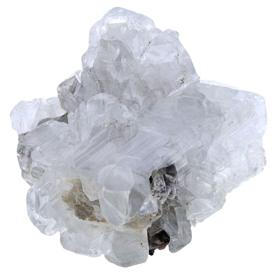 translucent white cerussite crystals