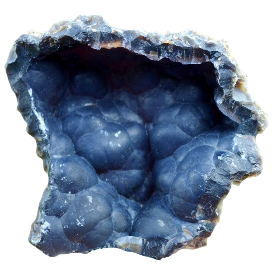 deep blue botryoidal chalcedony