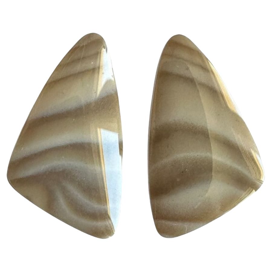 two banded chert cabochons