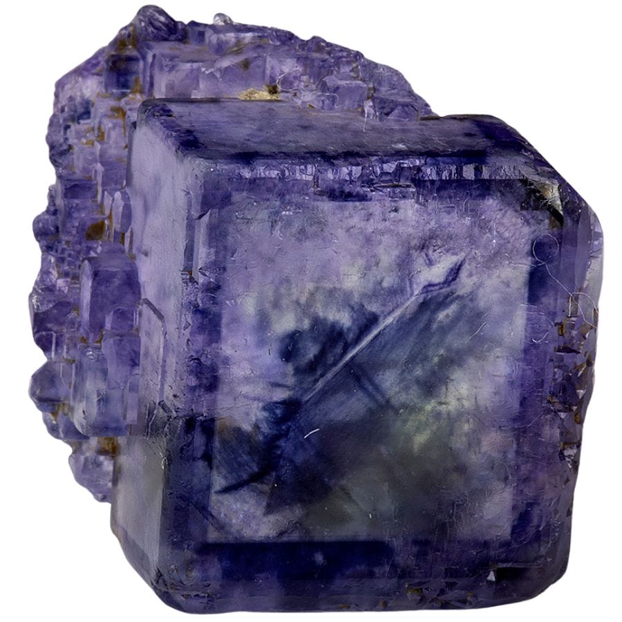 purple cubic fluorite crystal