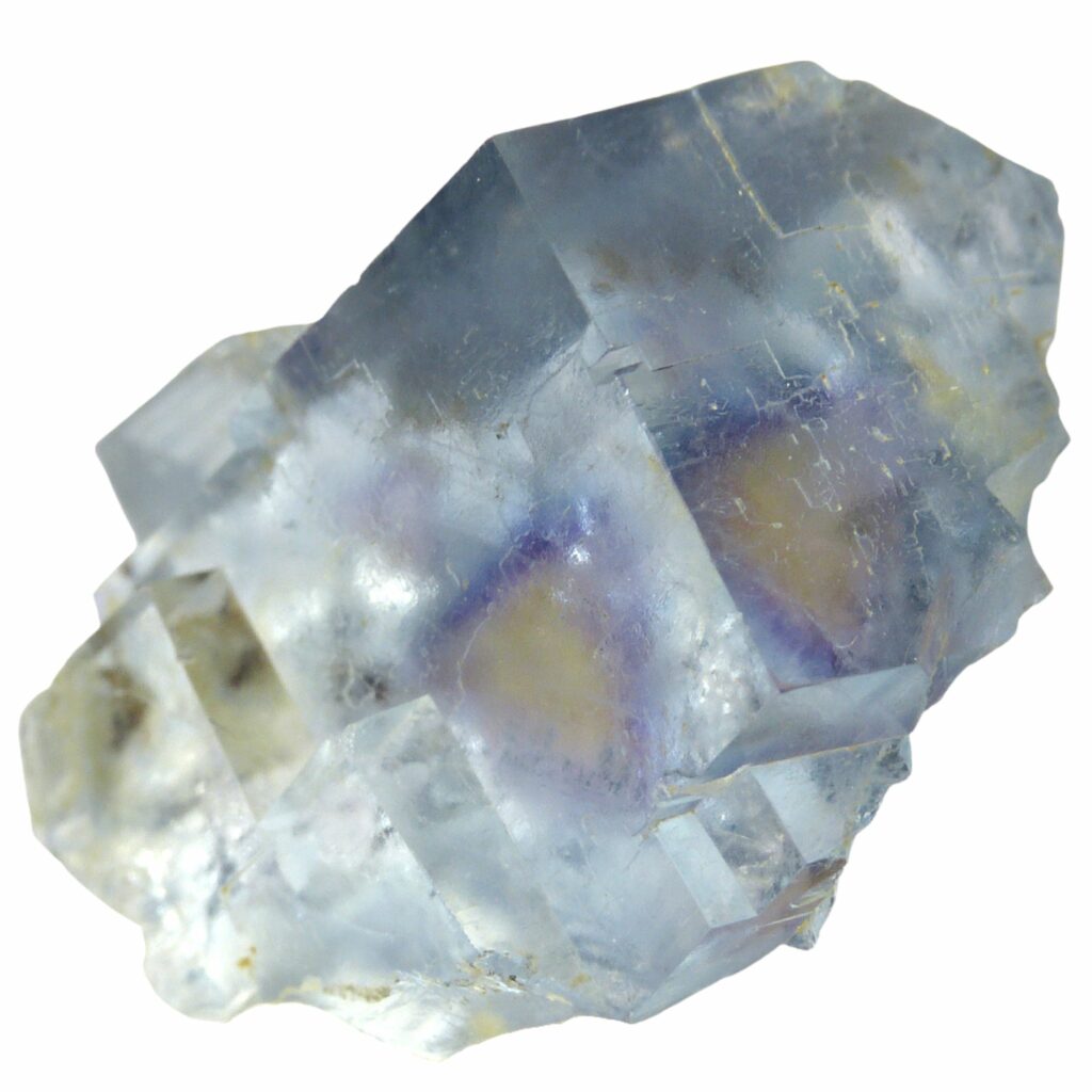 cubic pale blue fluorite crystal cluster