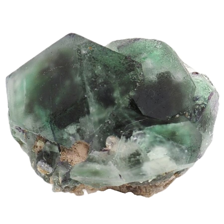 green cubic fluorite crystal cluster