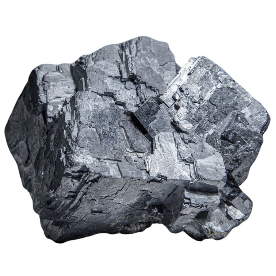 gray cubic galena crystal