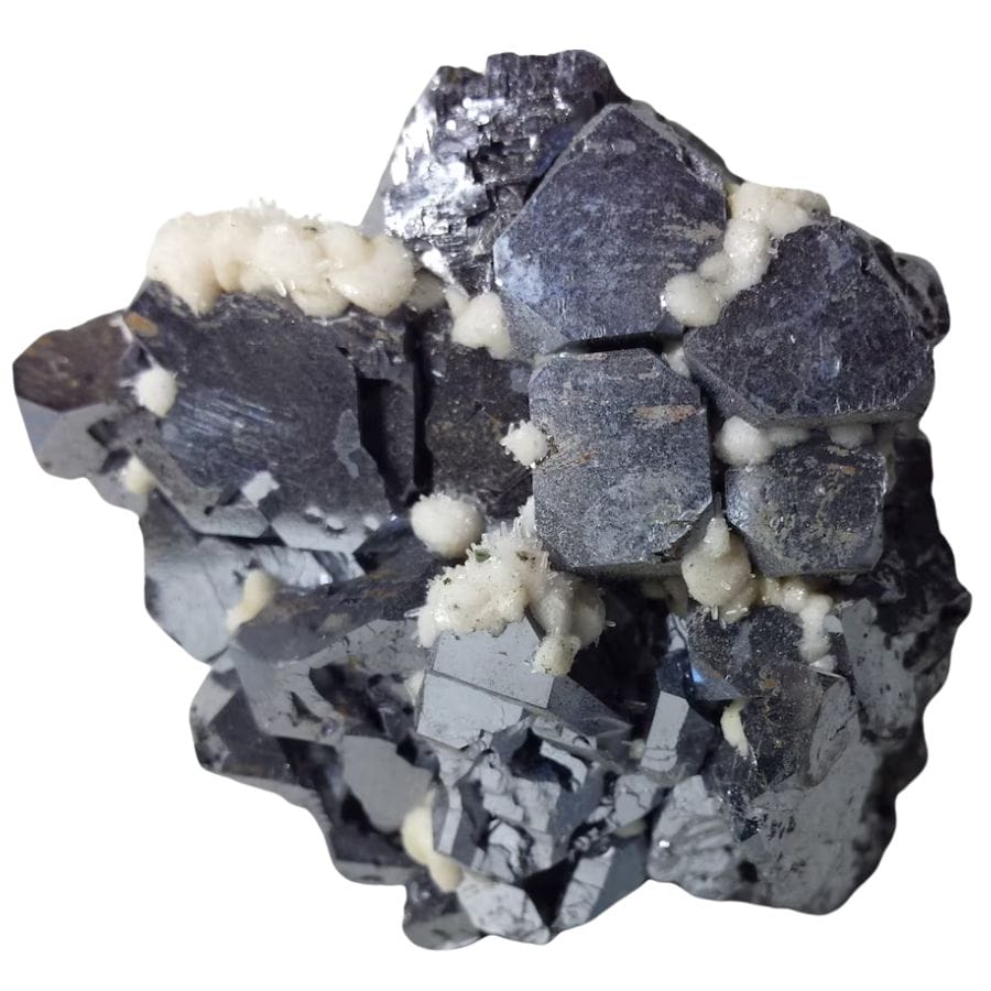 metallic gray galena crystal cluster