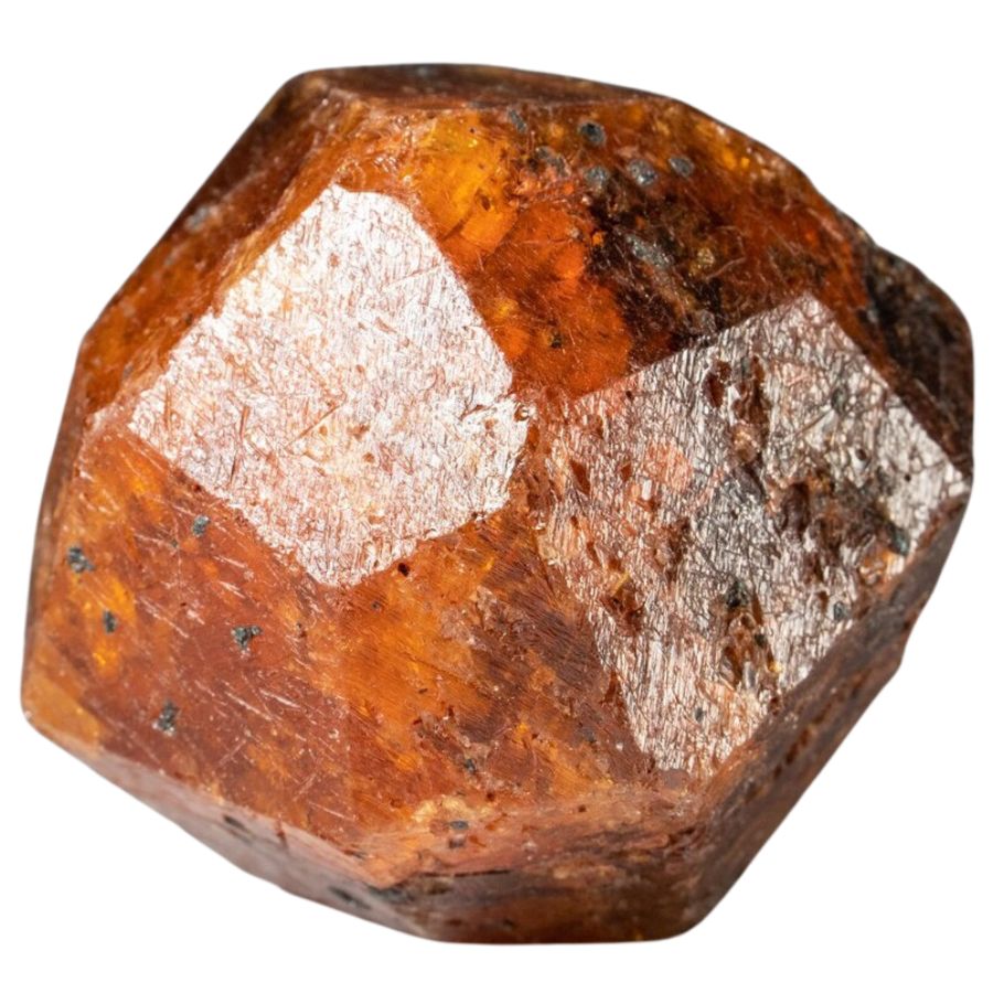 rough red-orange garnet crystal